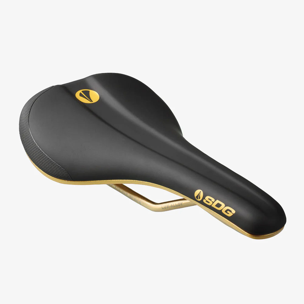 Sillín SDG BEL-AIR V3 Galactic Rails Lux-Alloy Negro/Oro