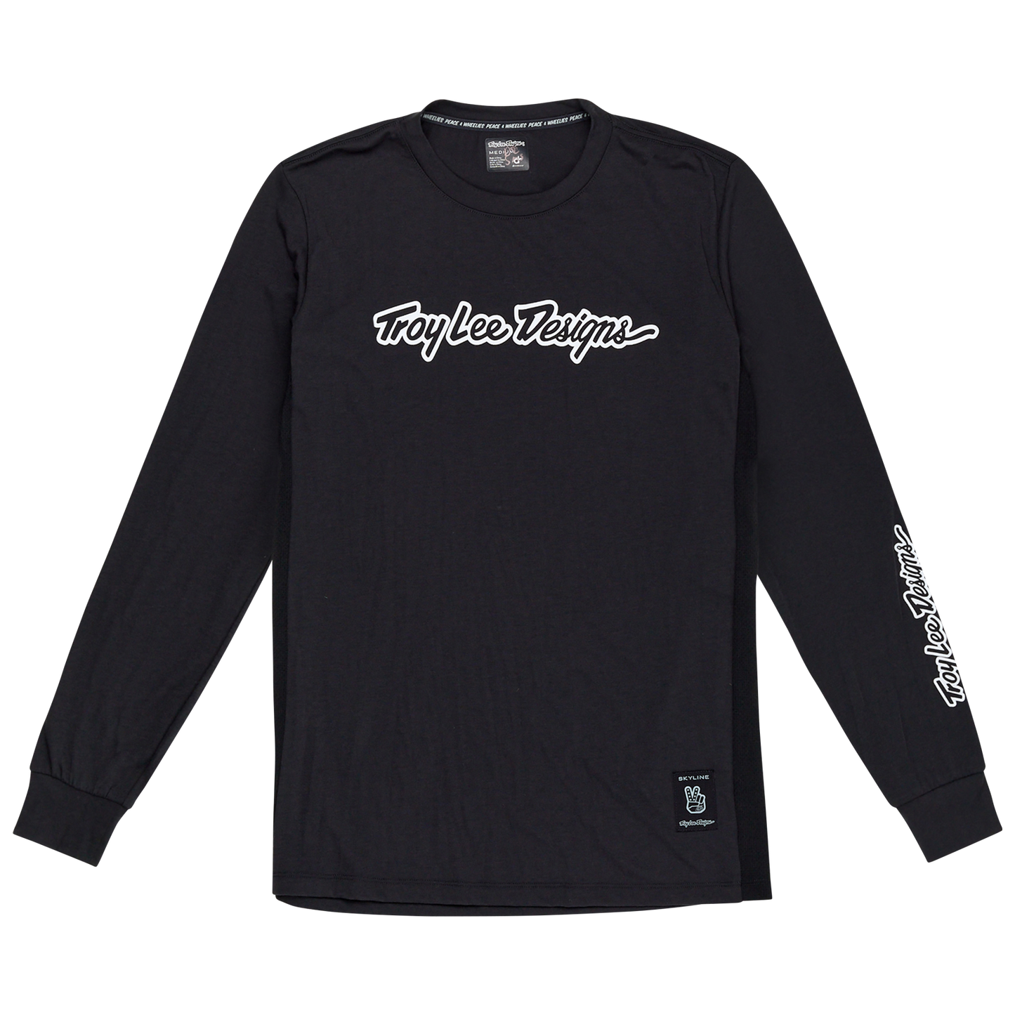 TROY LEE DESIGNS SKYLINE RIDE TEE SIGNATURE Maillot Manga Larga Negro 2025