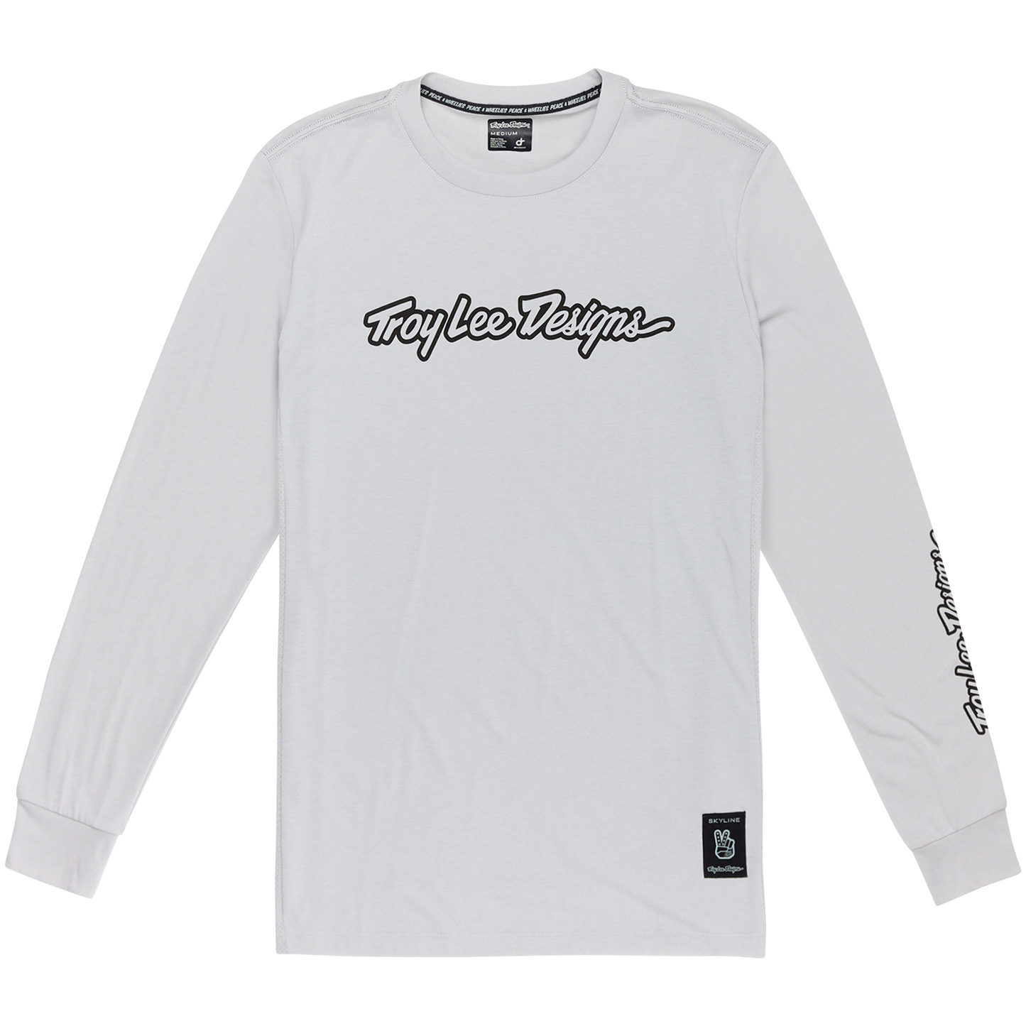 TROY LEE DESIGNS SKYLINE RIDE TEE SIGNATURE Maillot Manga Larga Gris 2025