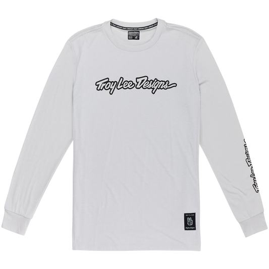 TROY LEE DESIGNS SKYLINE RIDE TEE SIGNATURE Maillot Manga Larga Gris 2025