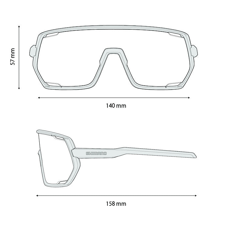Gafas de carretera SHIMANO TECHNIUM M CE-TCNM2 Blanco Mate Ridescape