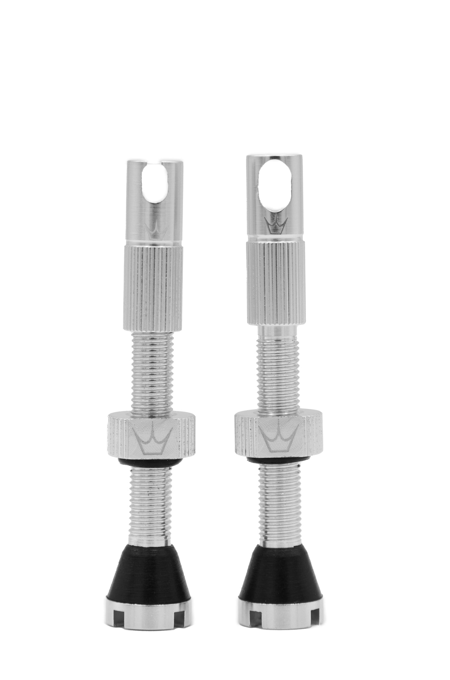 PEATY'S x Chris King MK2 Presta 60 mm Válvulas Tubeless (x2) Plata