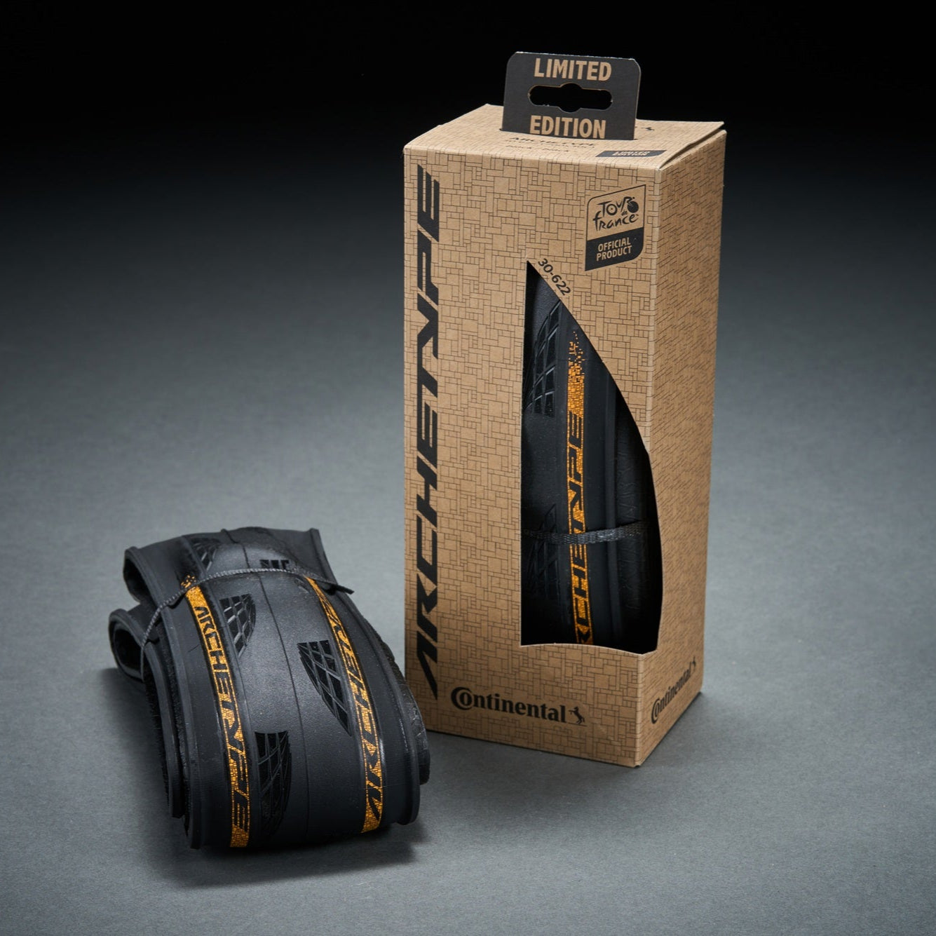 CONTINENTAL ARCHETYPE TDF 2025 700x30c Tubeless Ready Neumático negro - Edición limitada