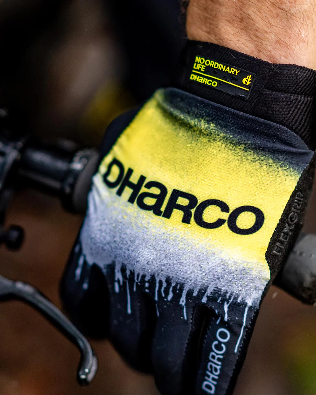 DHARCO RACE ACID RAIN Guantes Negro/Amarillo