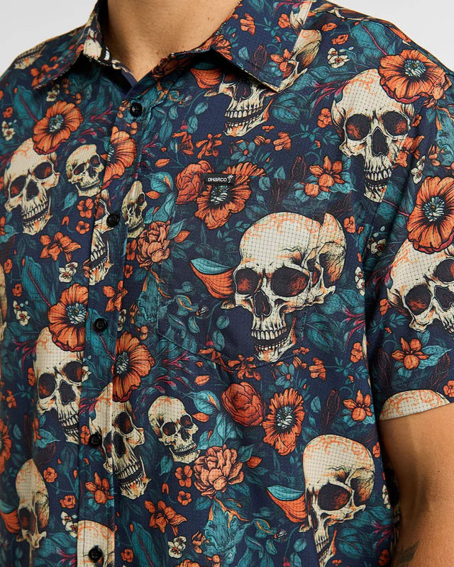 DHARCO TECH SKULLDUGGERY Camisa Manga Corta Azul