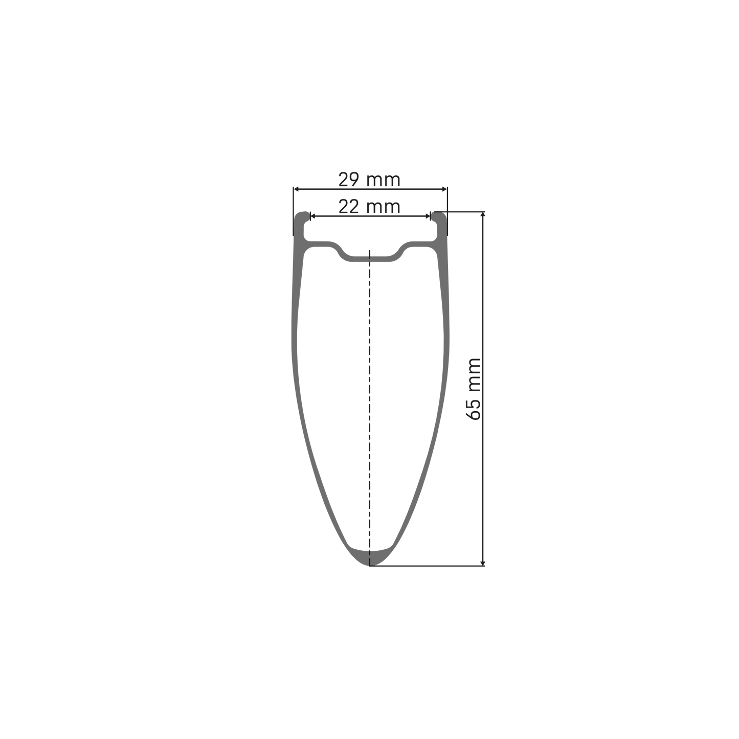 Rueda delantera DT SWISS ARC 1400 DICUT 65 Tubeless Ready (Center Lock)