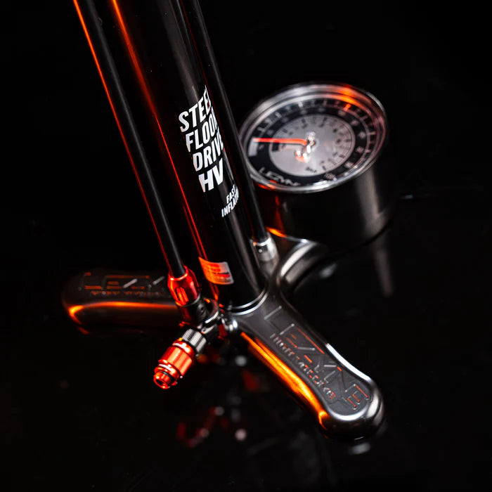 Bomba de pie LEZYNE STEEL FLOOR DRIVE 3.5 HV Gris