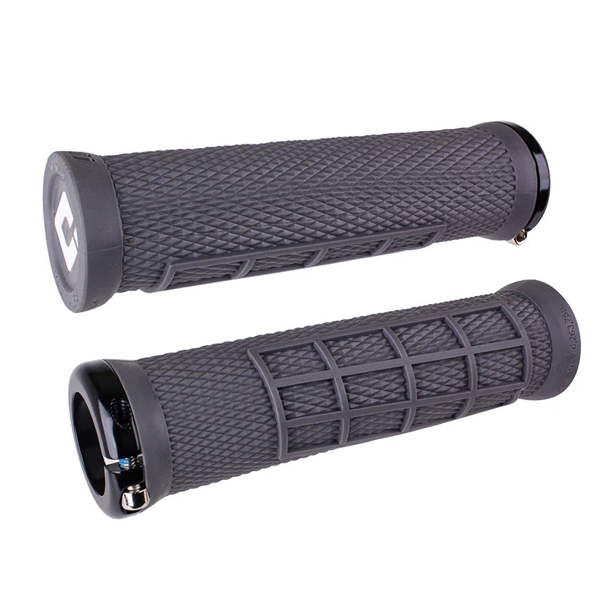 Puños ODI ELITE FLOW Lock-On de 130 mm, color gris