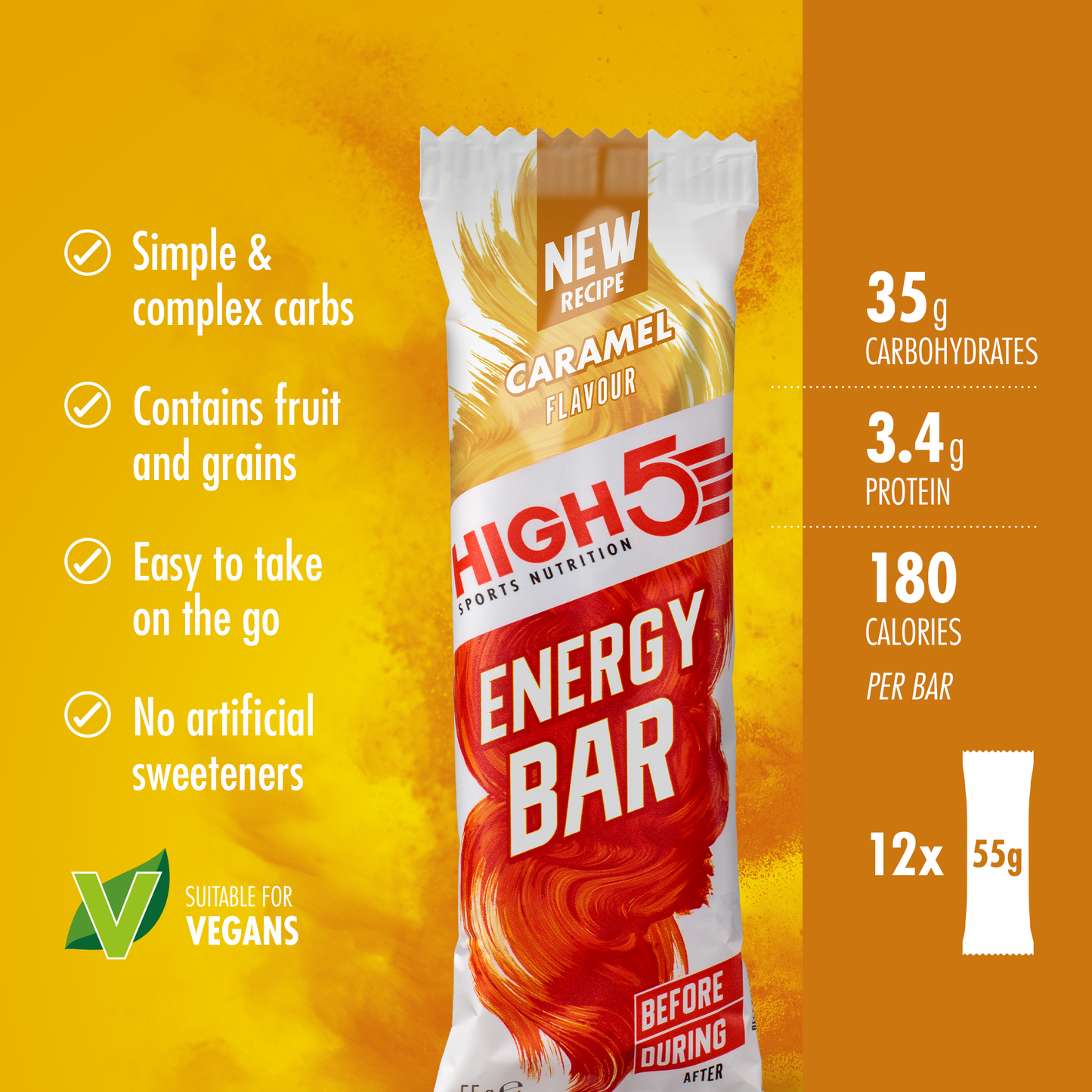BARRA ENERGÉTICA HIGH5 (55 g) Caramelo