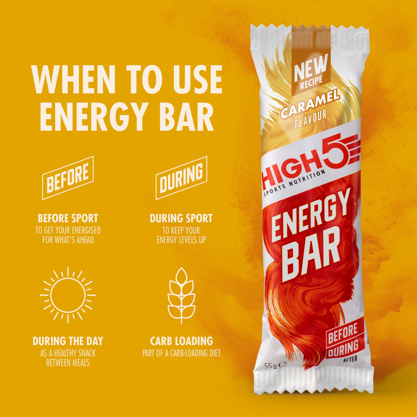 BARRA ENERGÉTICA HIGH5 (55 g) Caramelo