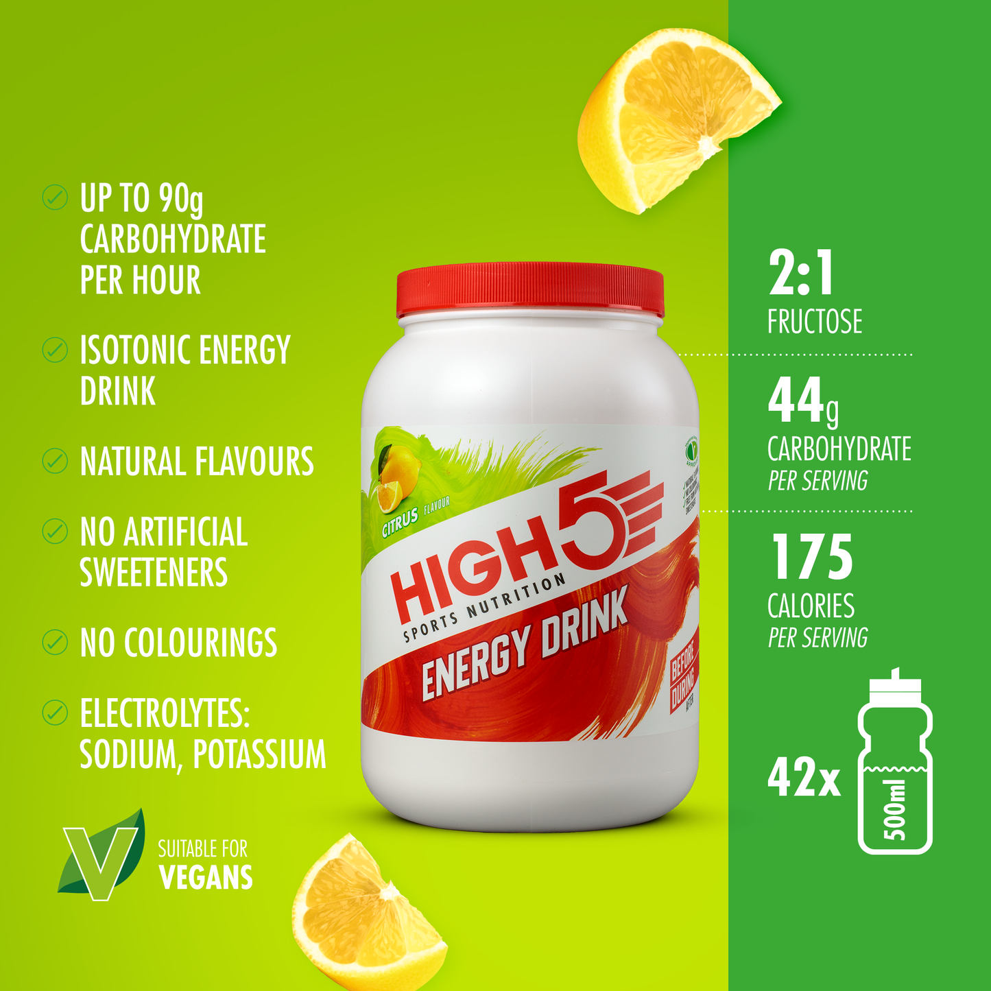 BEBIDA ENERGÉTICA HIGH5 (2,2 kg) Limón