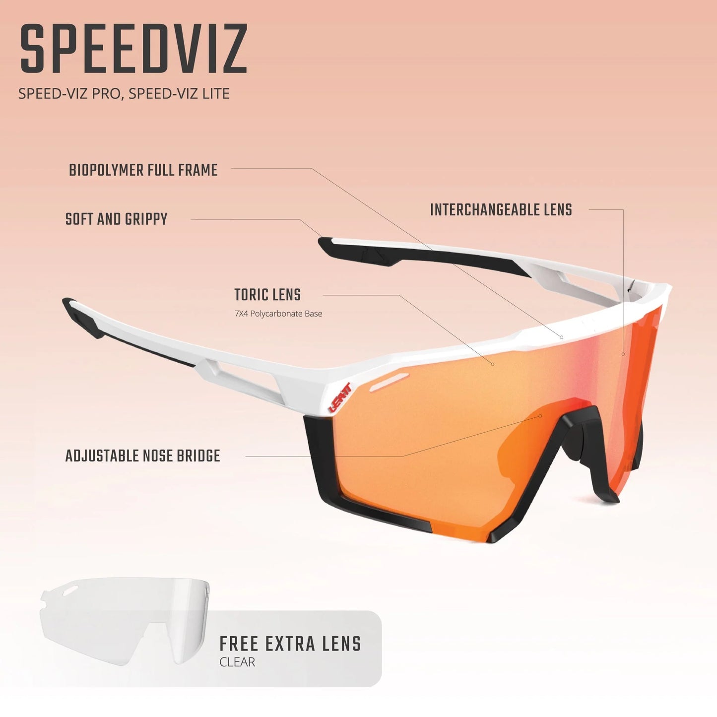 Gafas LEATT SPEEDVIZ PRO Negro satinado IRIZ Plata 30 VLT