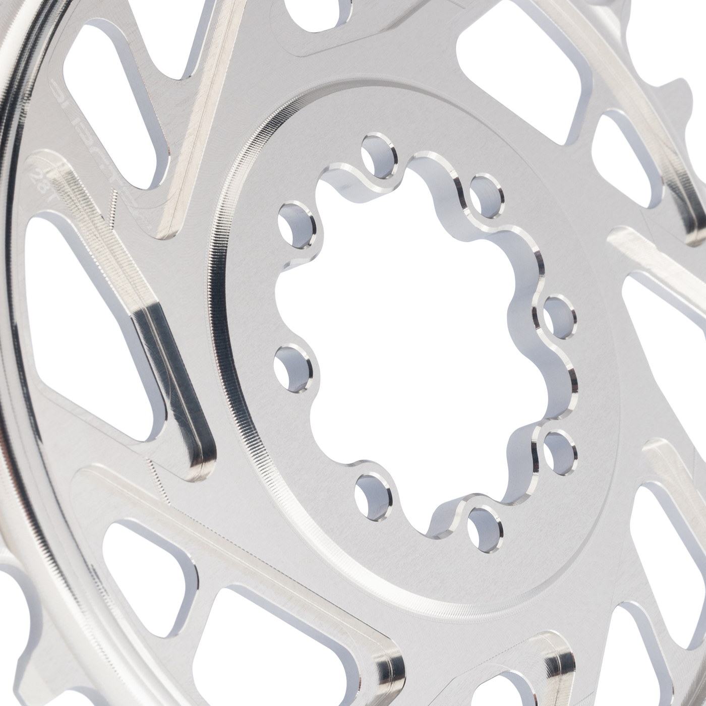 Mono plato BURGTEC THICK THIN 12V BOOST Direct Mount 8 Tornillos Tipo T Narrow Wide Offset 3mm Plata