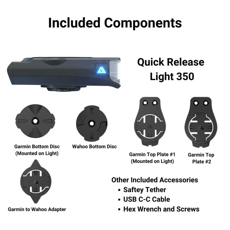 Iluminación delantera KOM CYCLING QUICK RELEASE LIGHT 350