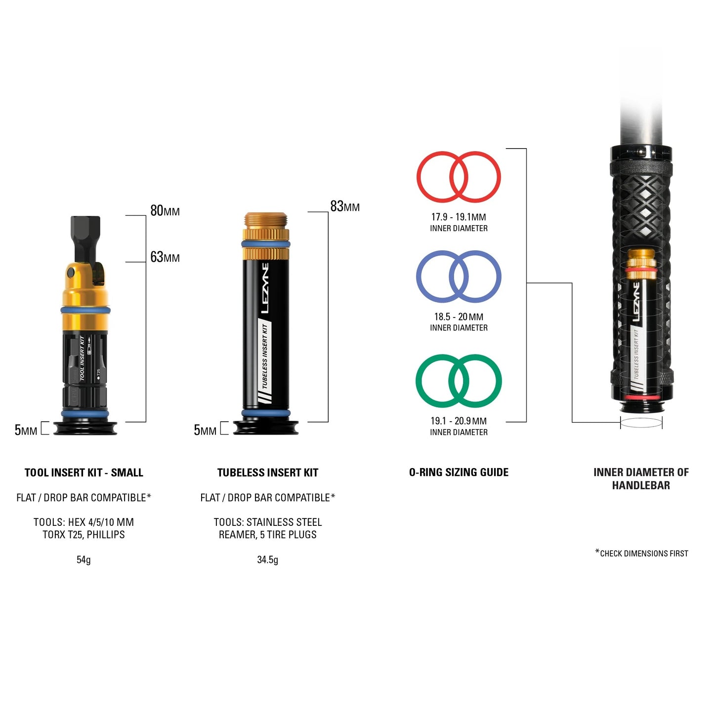 Kit de Reparación Tubeless + Multiherramienta S Manillar LEZYNE Integrado