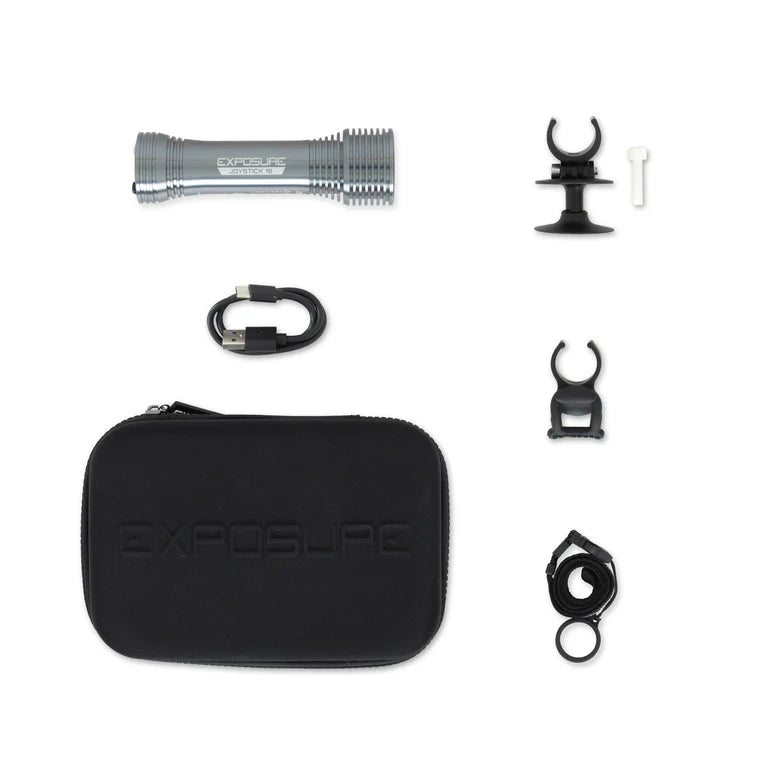 LUCES DE EXPOSICIÓN JOYSTICK MK18 Luz delantera con soporte para casco