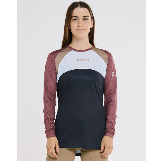 Maillot de manga larga DHARCO RACE LOTUS de mujer Negro/Bronce