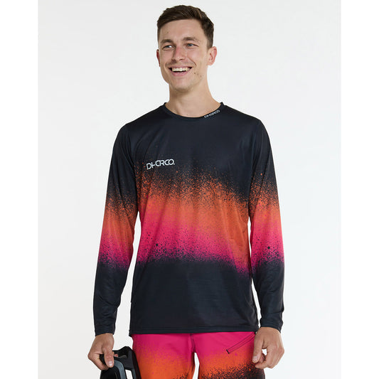 Maillot manga larga DHARCO RACE BLACK SNAKE Negro/Naranja