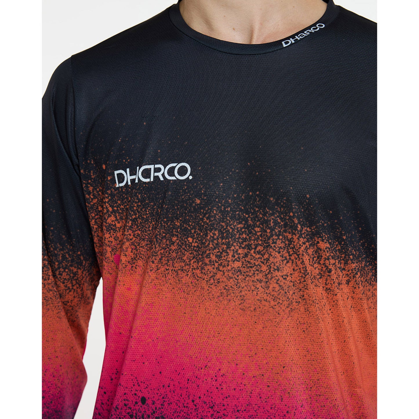 Maillot de manga larga DHARCO BLACK SNAKE Negro/Naranja