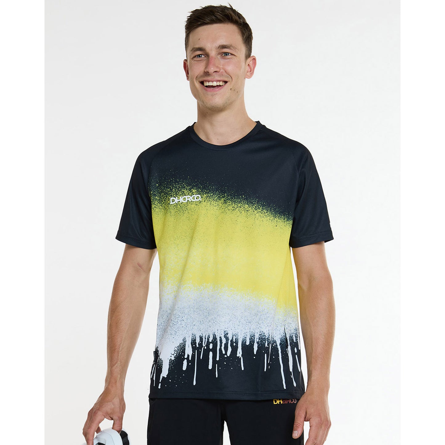 Maillot de manga corta DHARCO ACID RAIN Negro/Amarillo