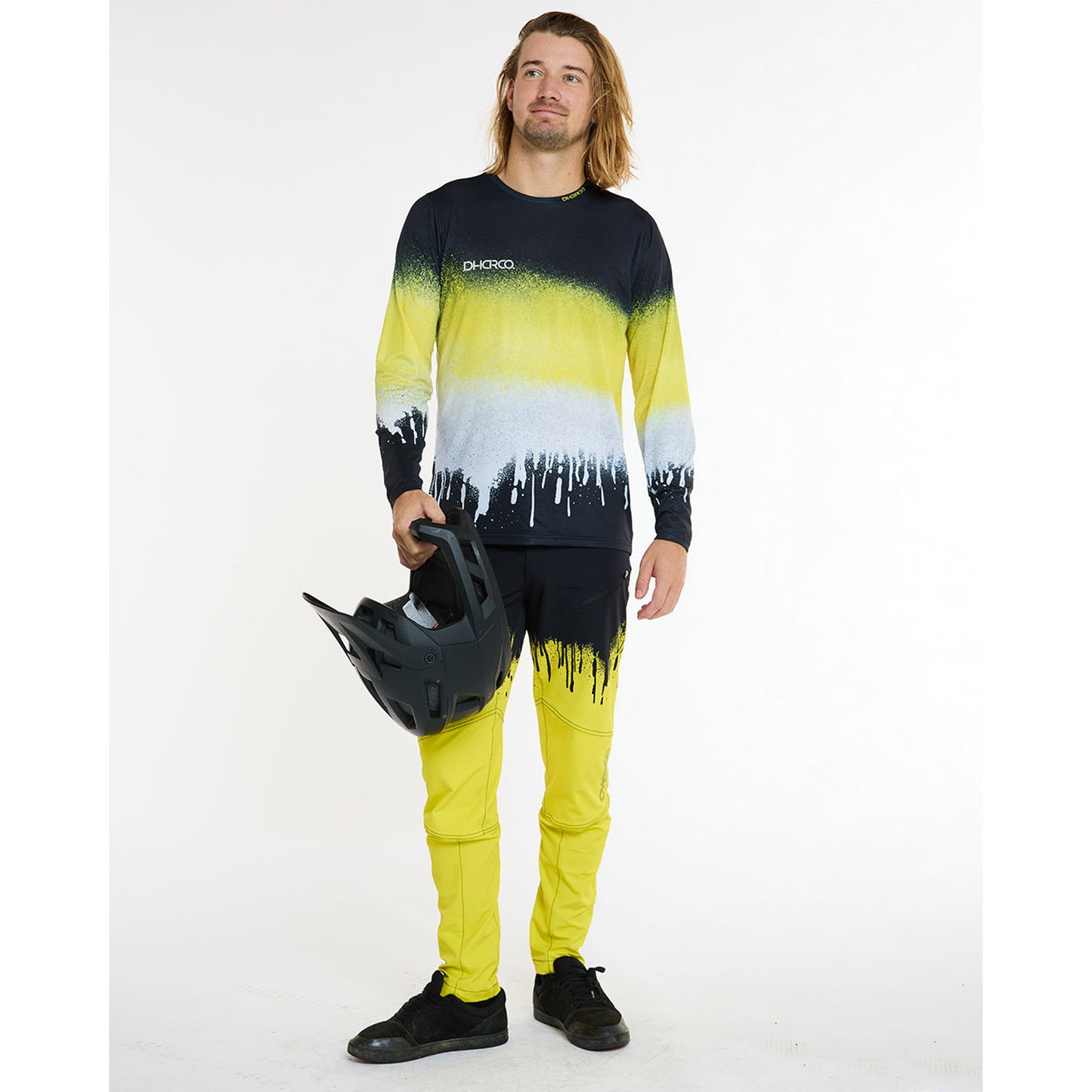 Maillot de manga larga DHARCO ACID RAIN Negro/Amarillo