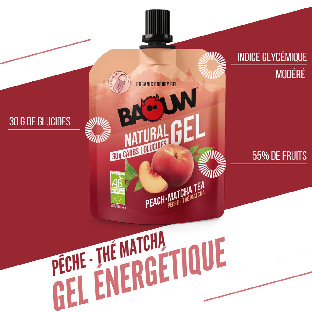 BAOUW Gel Energético Té Melocotón-Matcha Ecológico (85g)