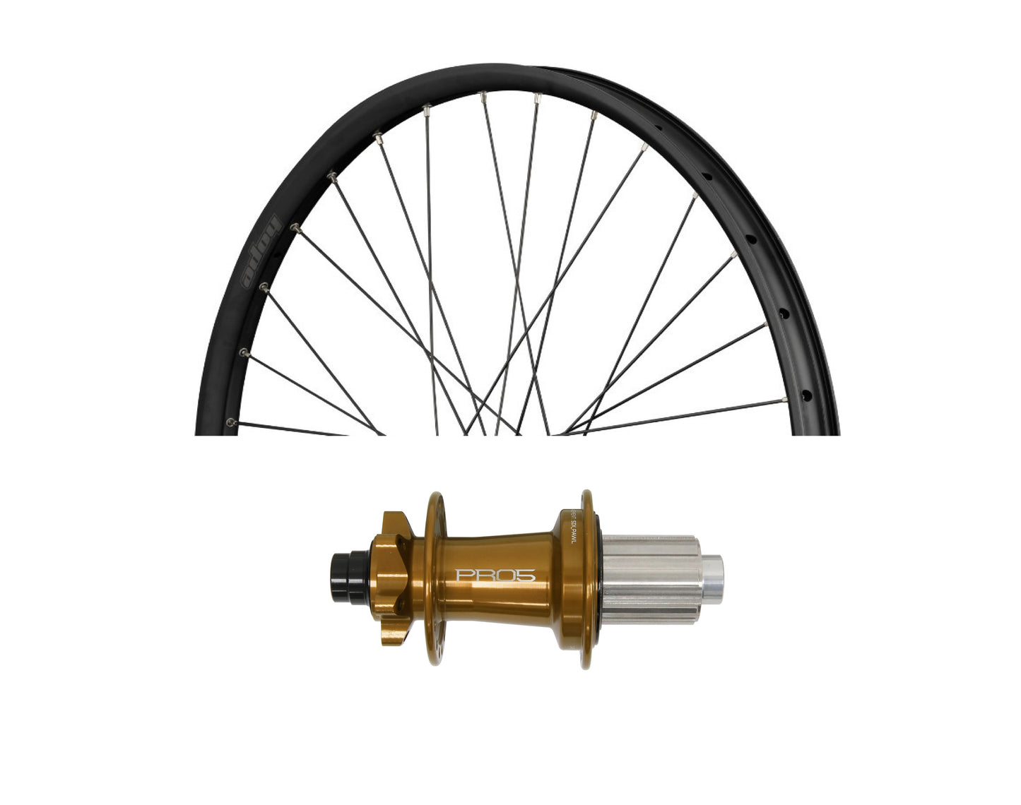 Rueda trasera HOPE FORTUS 26 W 27.5" PRO 5 E-Bike 12x148 mm Acero Bronce