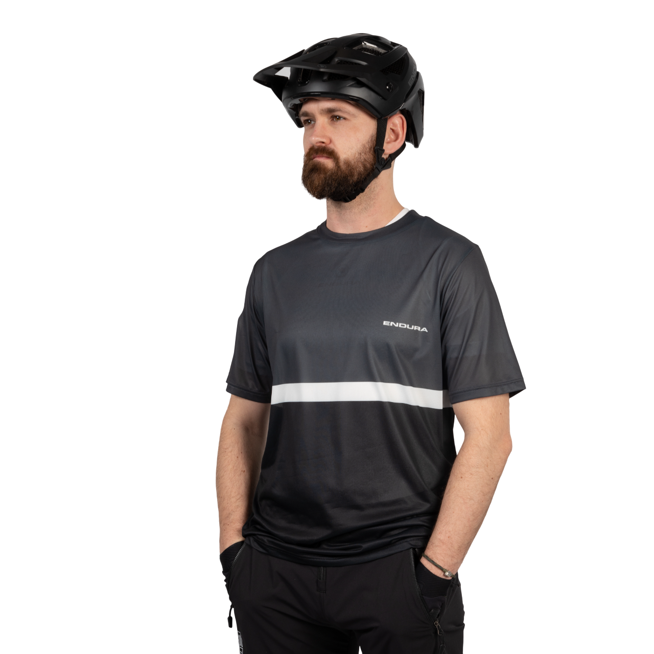 Maillot manga corta ENDURA SINGLETRACK CORE TEE II Negro 2025