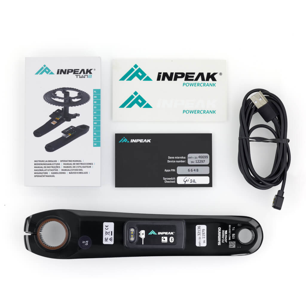Biela izquierda con potenciómetro INPEAK POWERCRANK-E Shimano Dura-Ace R9200