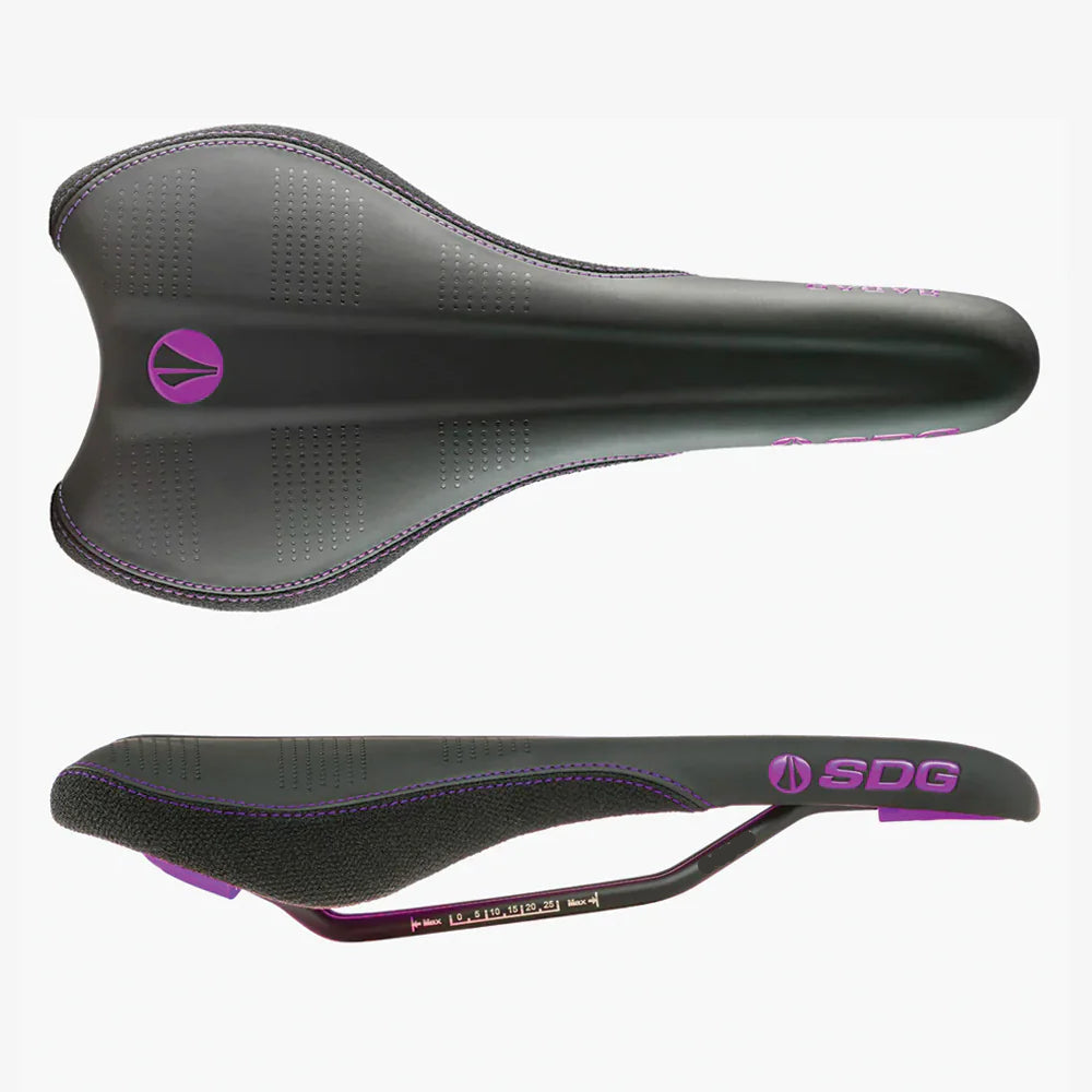 Sillín SDG RADAR MTN Rails Cr-Mo Negro/Morado