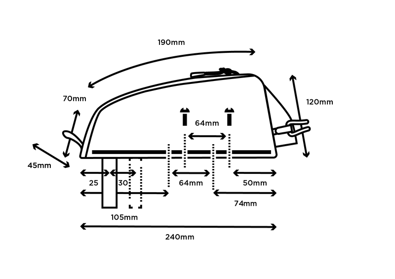 Bolsa para cuadro RESTRAP RACE TOP TUBE BAG SHORT 1.2 L Negro