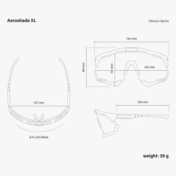 Gafas SCICON AEROSHADE XL Blanco Iridio Rojo