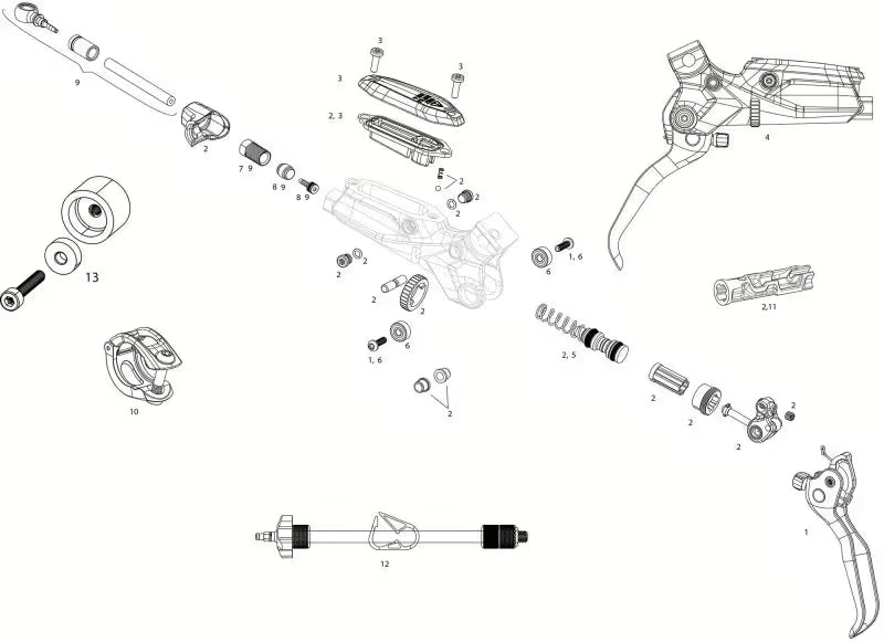 Maneta de freno SRAM G2 ULTIMATE de carbono