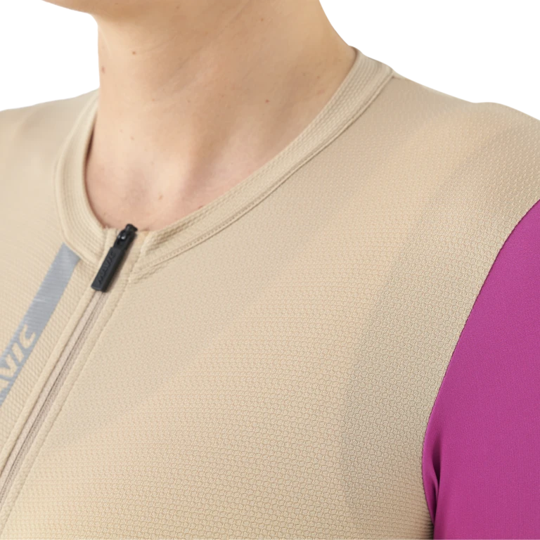 MAVIC ESSENTIAL Maillot de manga corta para mujer Beige/Fucsia