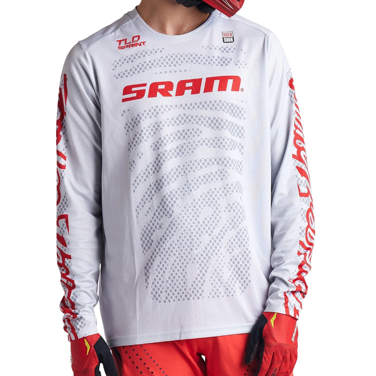 Maillot manga larga TROY LEE DESIGNS SPRINT SRAM Blanco