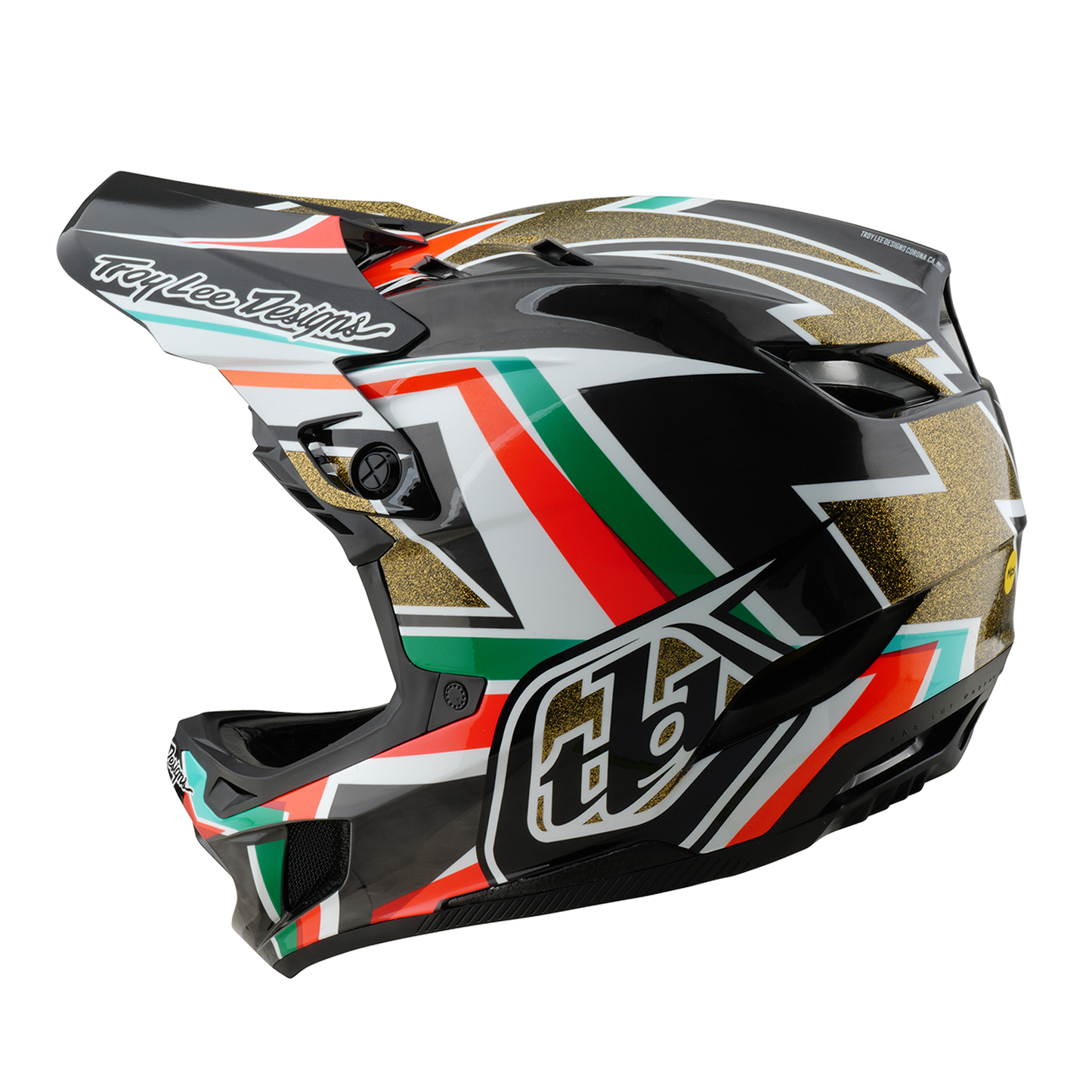 CASCO MTB Troy Lee Design D4 CARBON MIPS FRAMES Negro/Oro