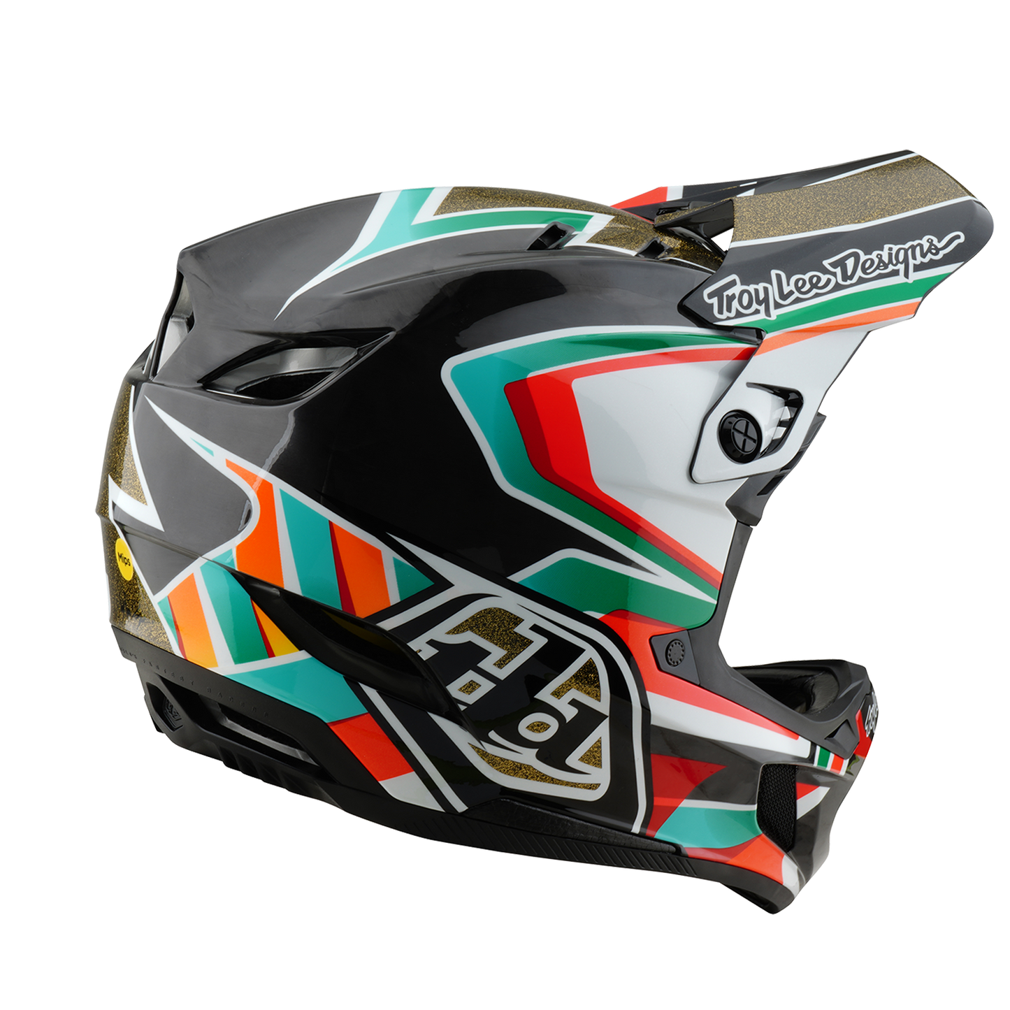CASCO MTB Troy Lee Design D4 CARBON MIPS FRAMES Negro/Oro
