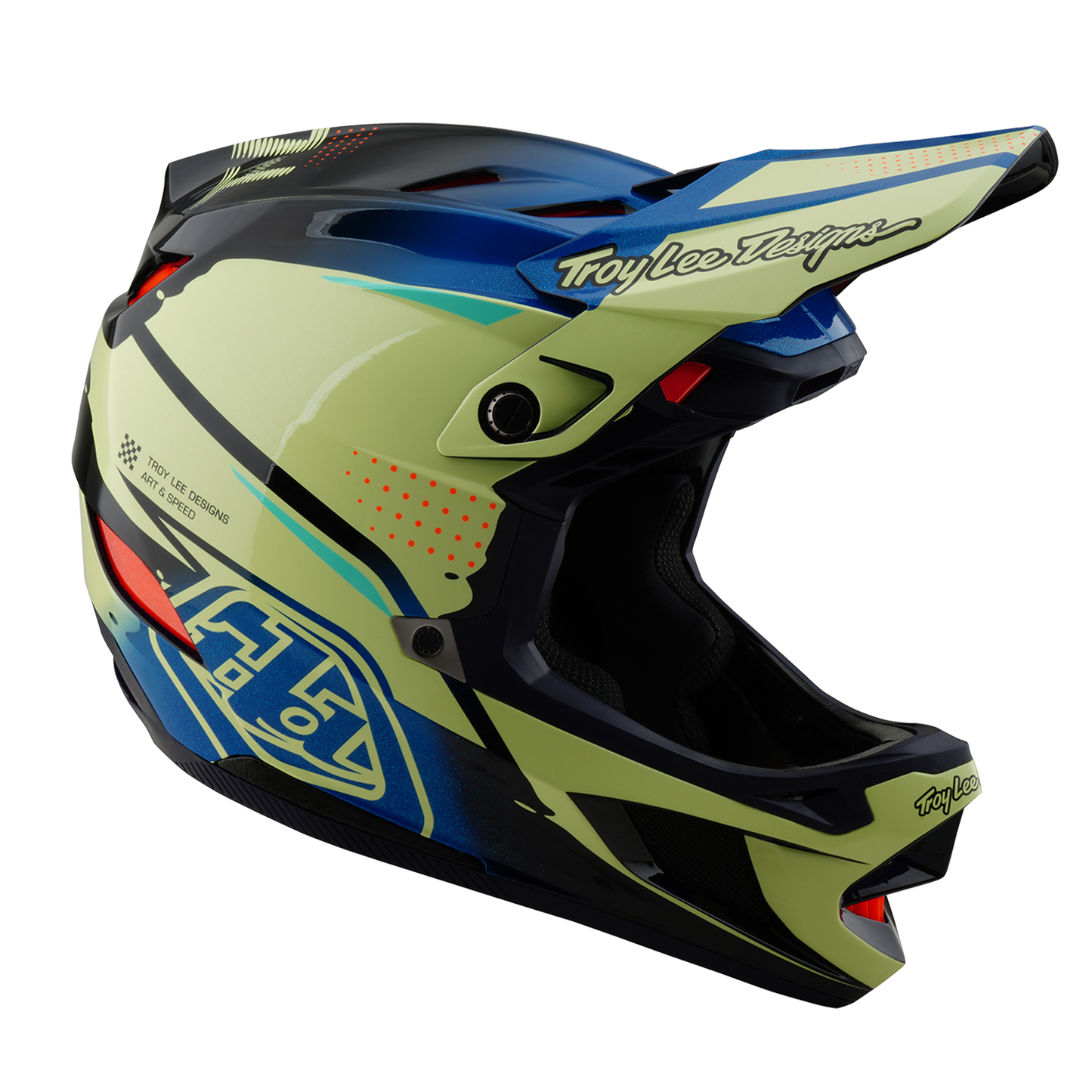 Casco MTB Troy Lee Designs D4 CARBON MIPS Drip Amarillo
