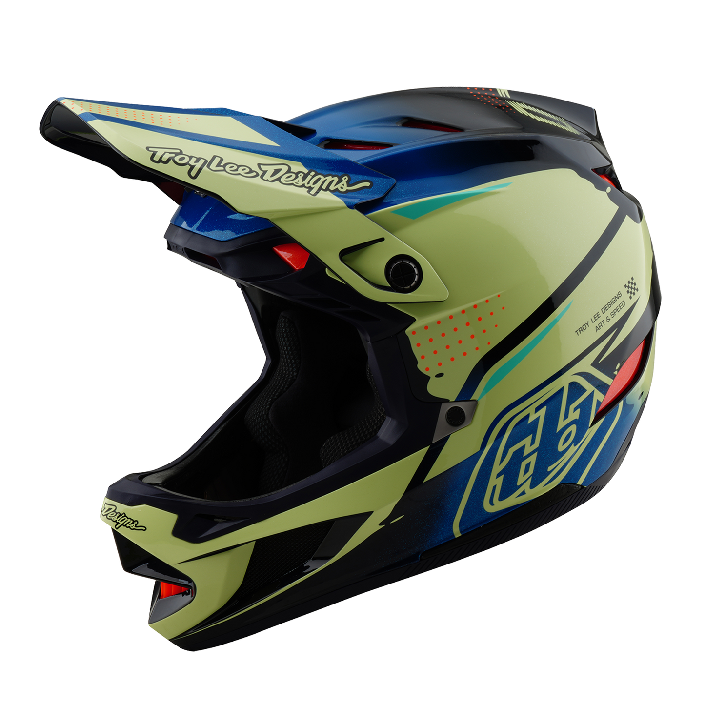 Casco MTB Troy Lee Designs D4 CARBON MIPS Drip Amarillo