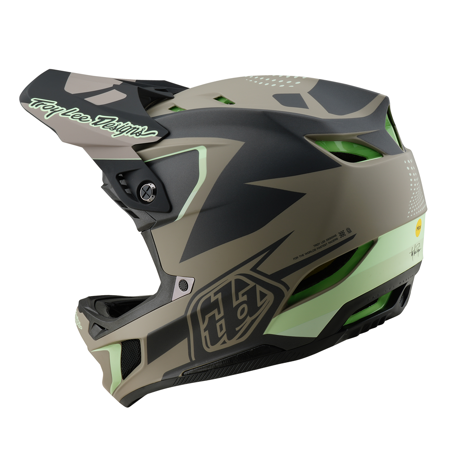 CASCO MTB Troy Lee Design D4 COMPOSITE MIPS Marrón/Negro/Amarillo