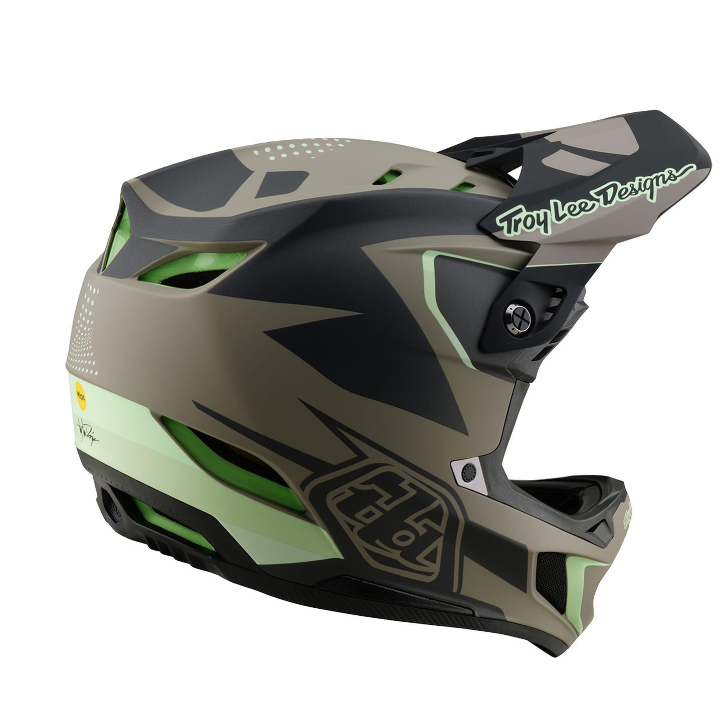 CASCO MTB Troy Lee Design D4 COMPOSITE MIPS Marrón/Negro/Amarillo