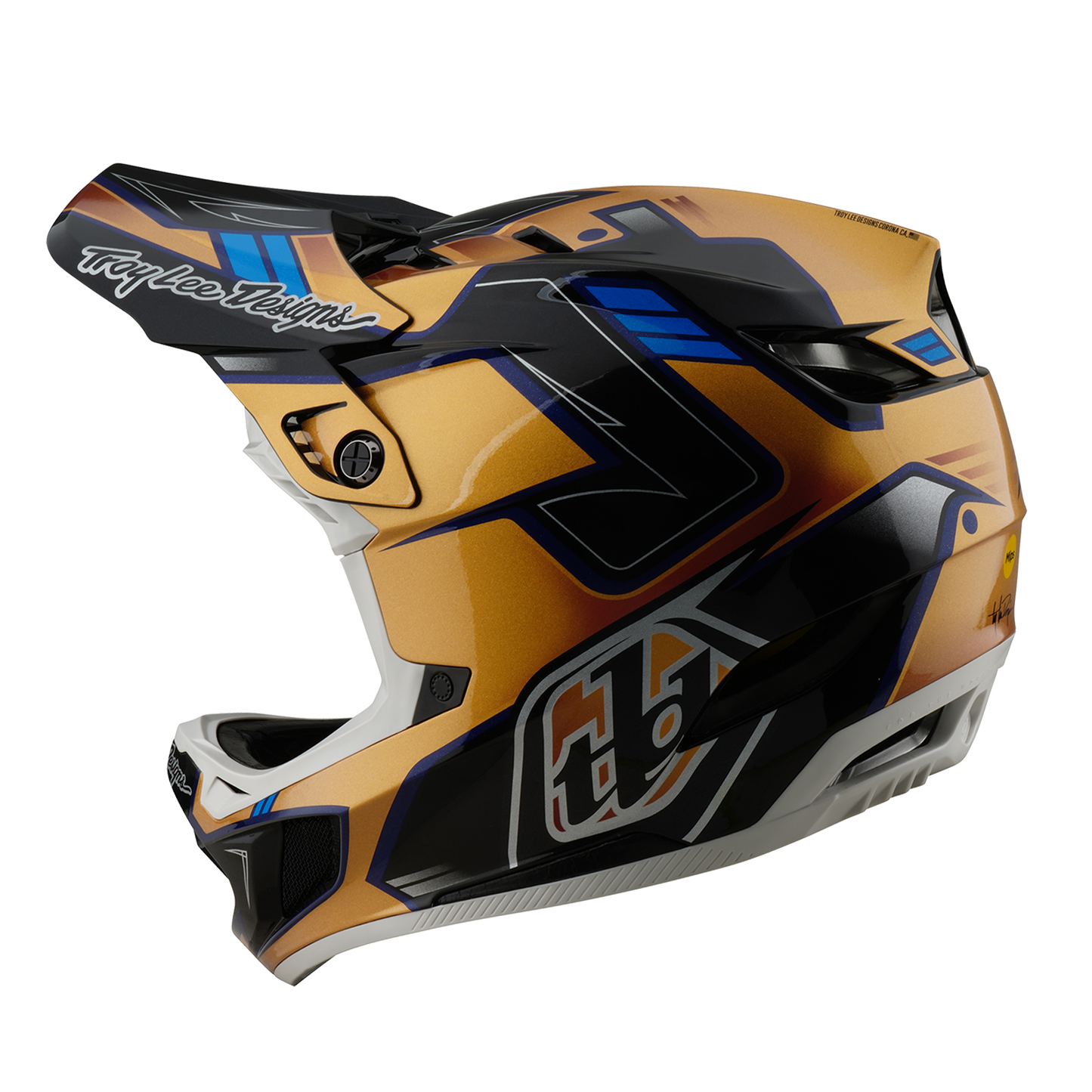 Casco MTB Troy Lee Design D4 COMPOSITE MIPS ROYALTY Negro/Oro