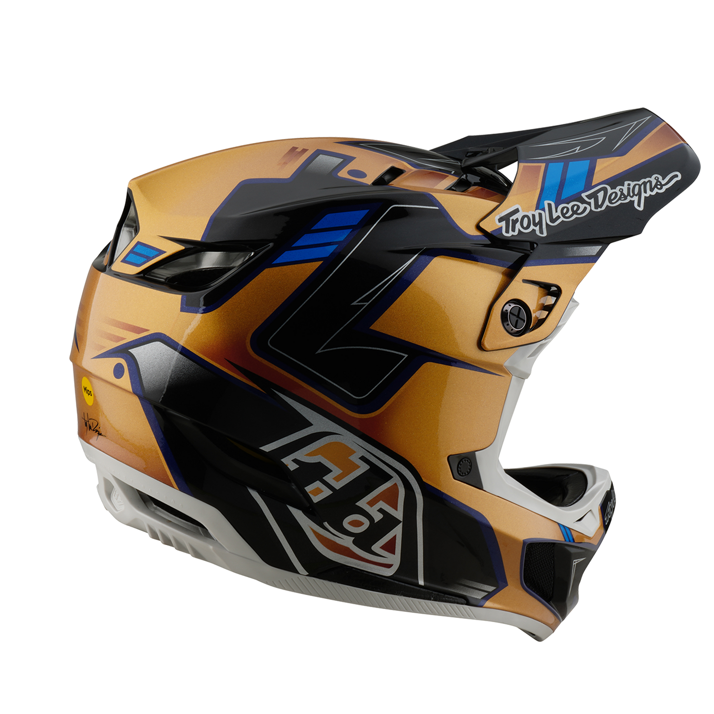 Casco MTB Troy Lee Design D4 COMPOSITE MIPS ROYALTY Negro/Oro