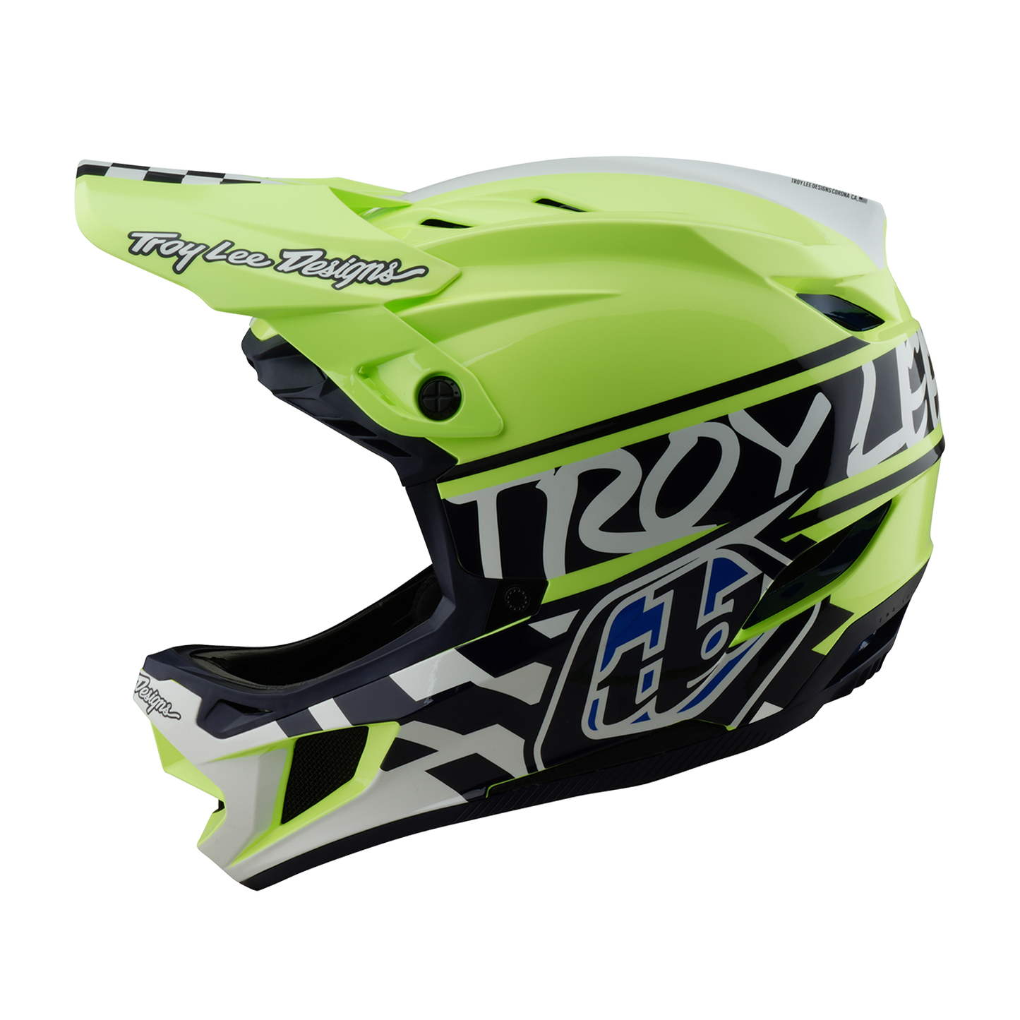 Casco MTB Troy Lee Designs D4 POLYACRYLITE MIPS FIFTY 50 Azul/Amarillo