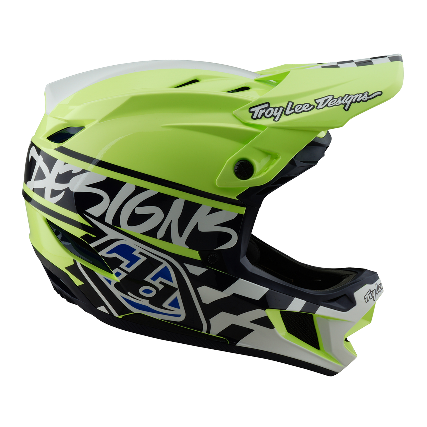 Casco MTB Troy Lee Designs D4 POLYACRYLITE MIPS FIFTY 50 Azul/Amarillo