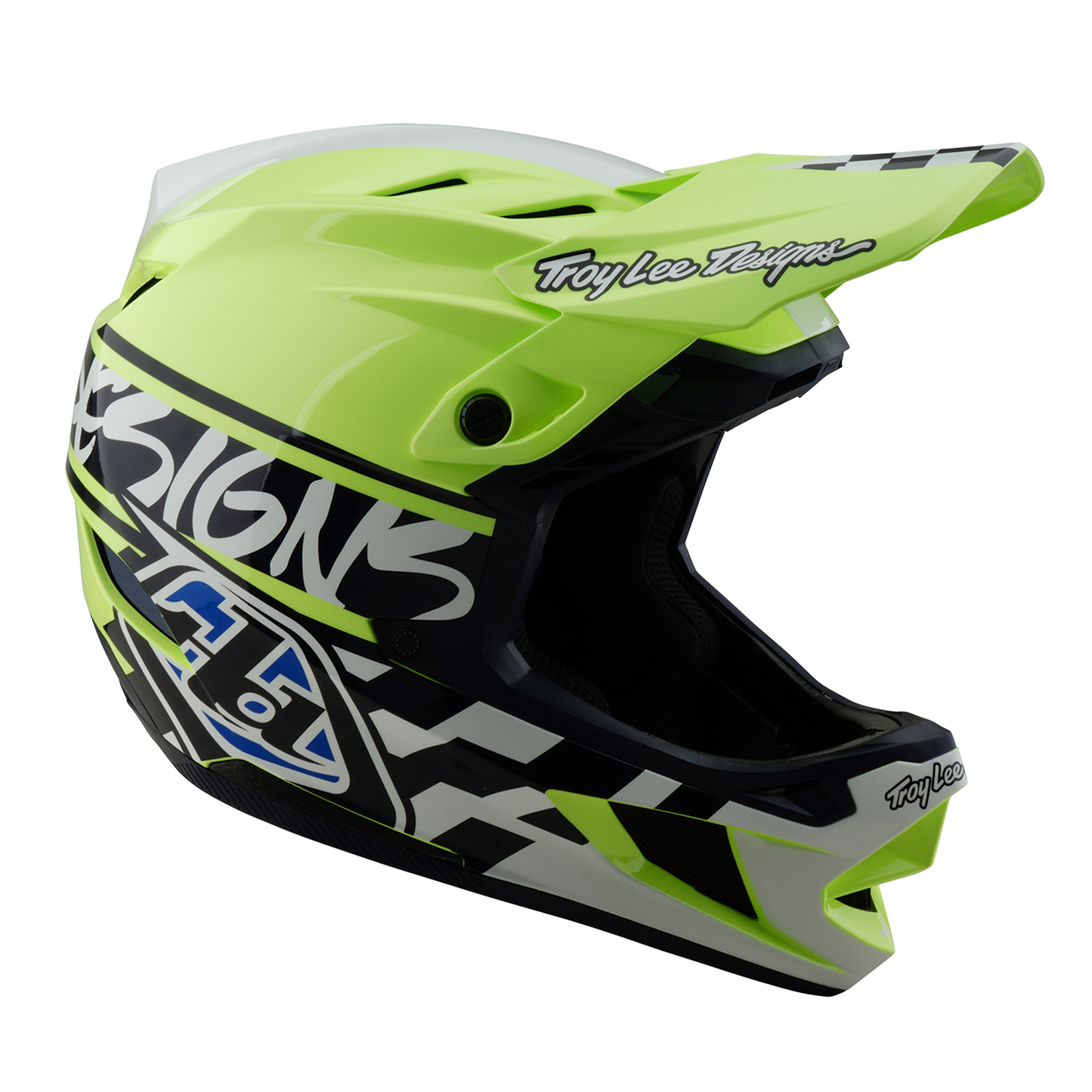 Casco MTB Troy Lee Designs D4 POLYACRYLITE MIPS FIFTY 50 Azul/Amarillo