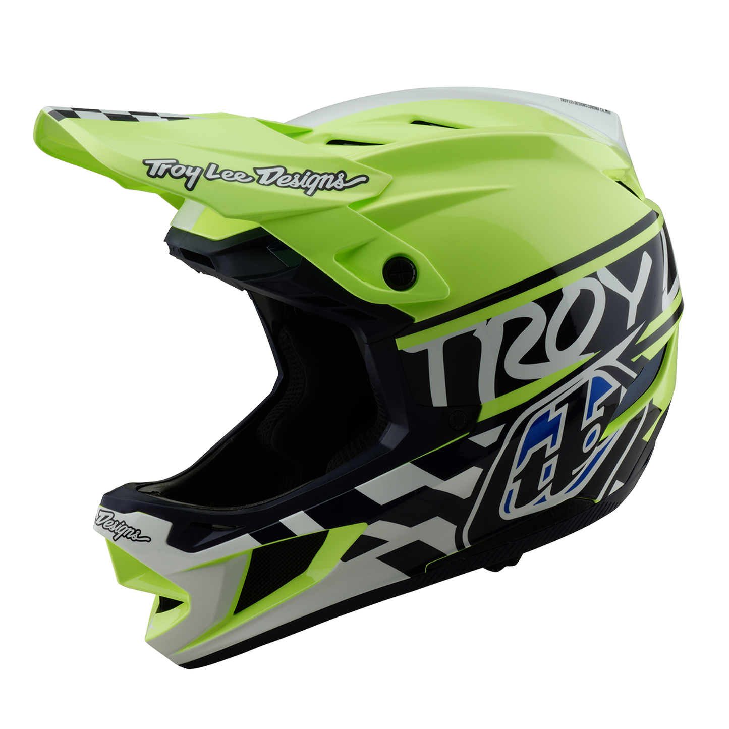 Casco MTB Troy Lee Designs D4 POLYACRYLITE MIPS FIFTY 50 Azul/Amarillo
