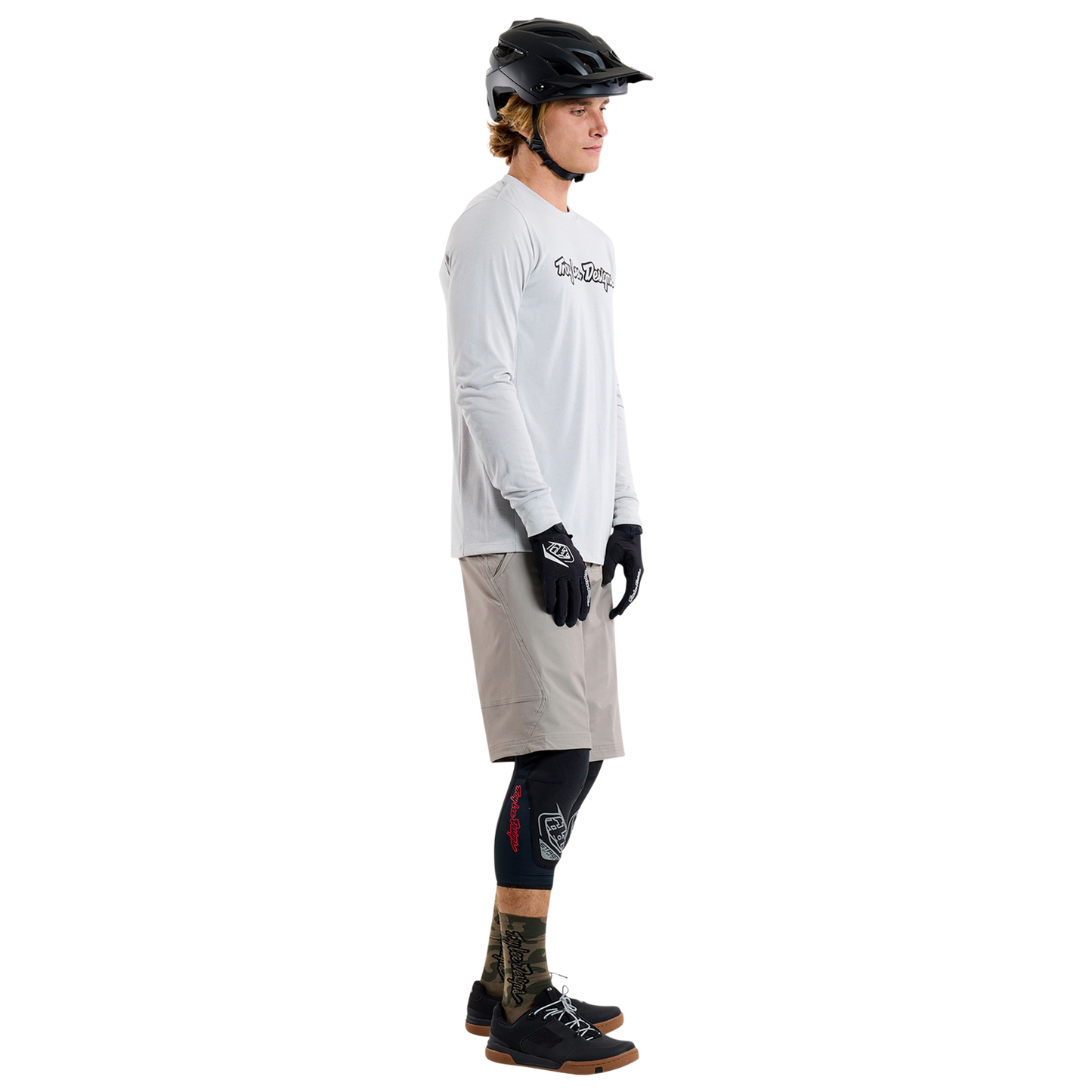 TROY LEE DESIGNS SKYLINE RIDE TEE SIGNATURE Maillot Manga Larga Gris 2025