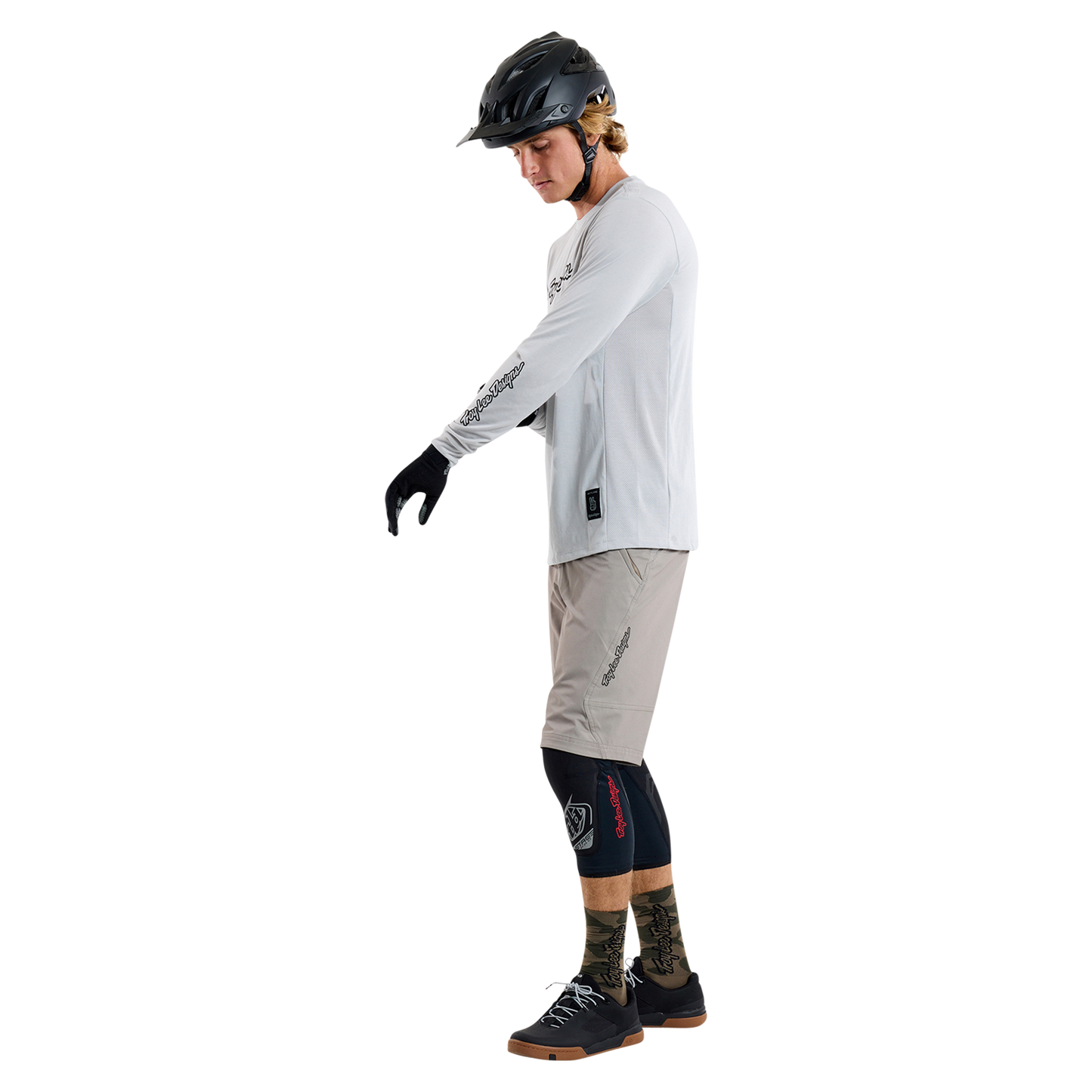 TROY LEE DESIGNS SKYLINE RIDE TEE SIGNATURE Maillot Manga Larga Gris 2025