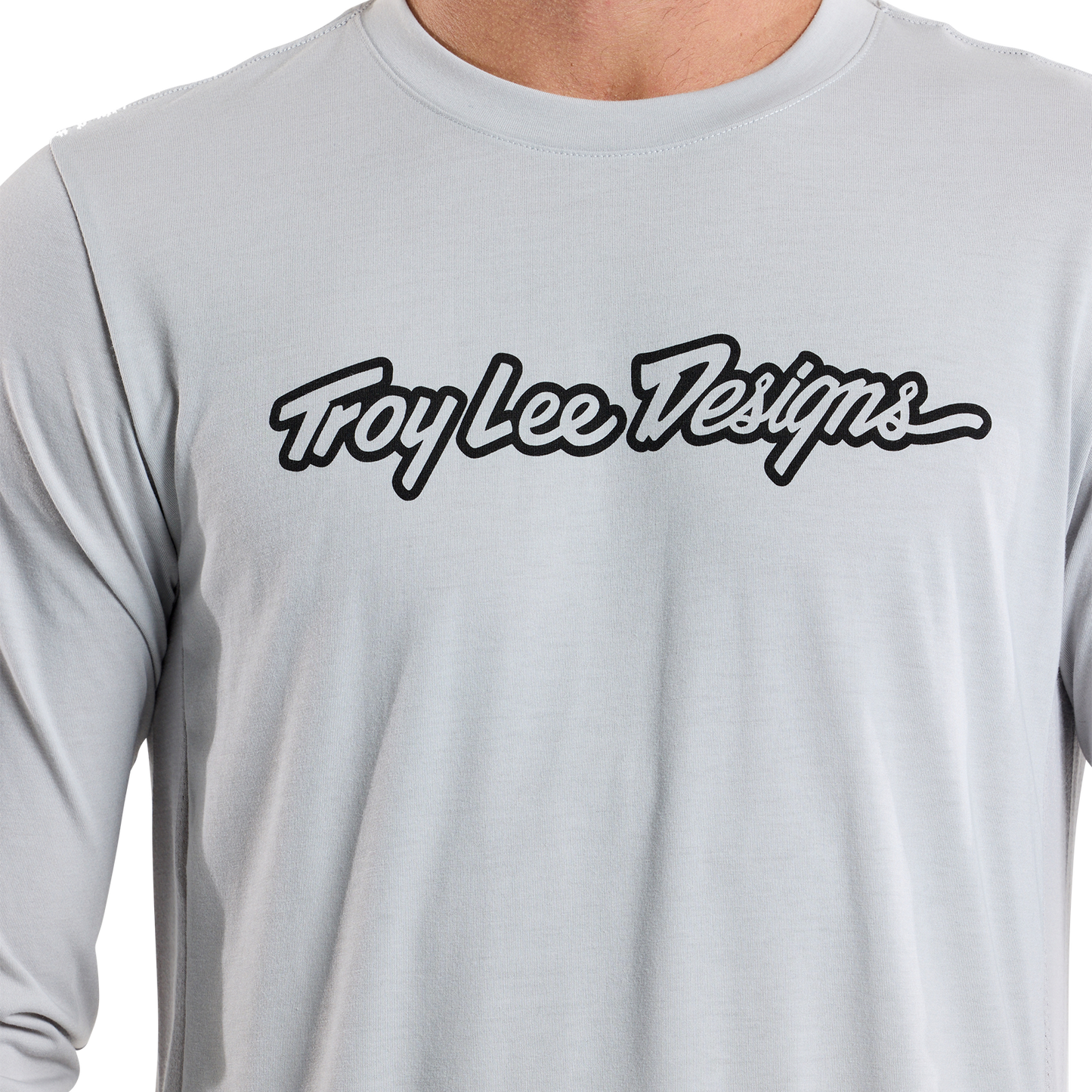 TROY LEE DESIGNS SKYLINE RIDE TEE SIGNATURE Maillot Manga Larga Gris 2025